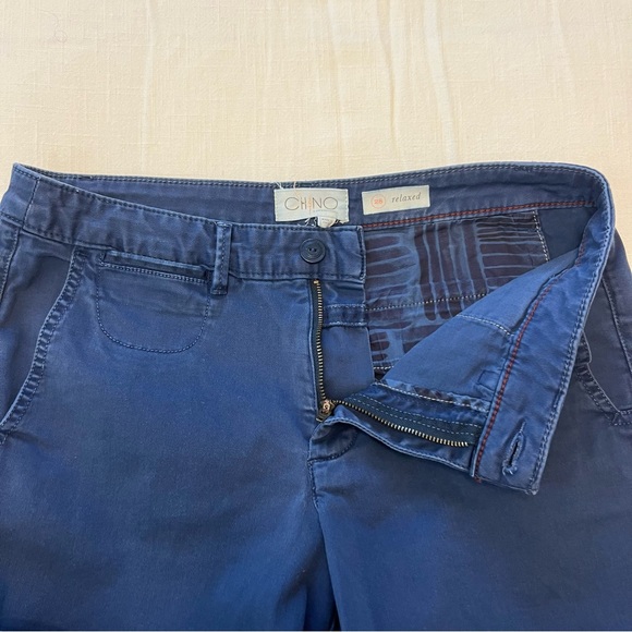 Chino by Anthropologie Relaxed shorts Blue roll up hem Casual - Picture 3 of 11